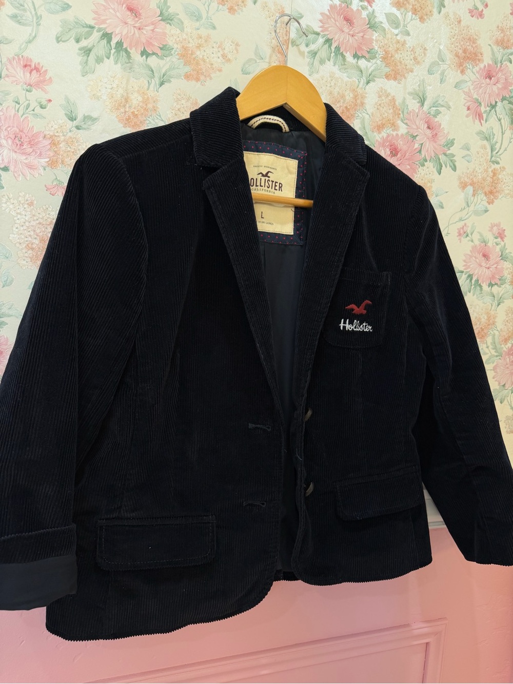Hollister Black Corduroy Blazer